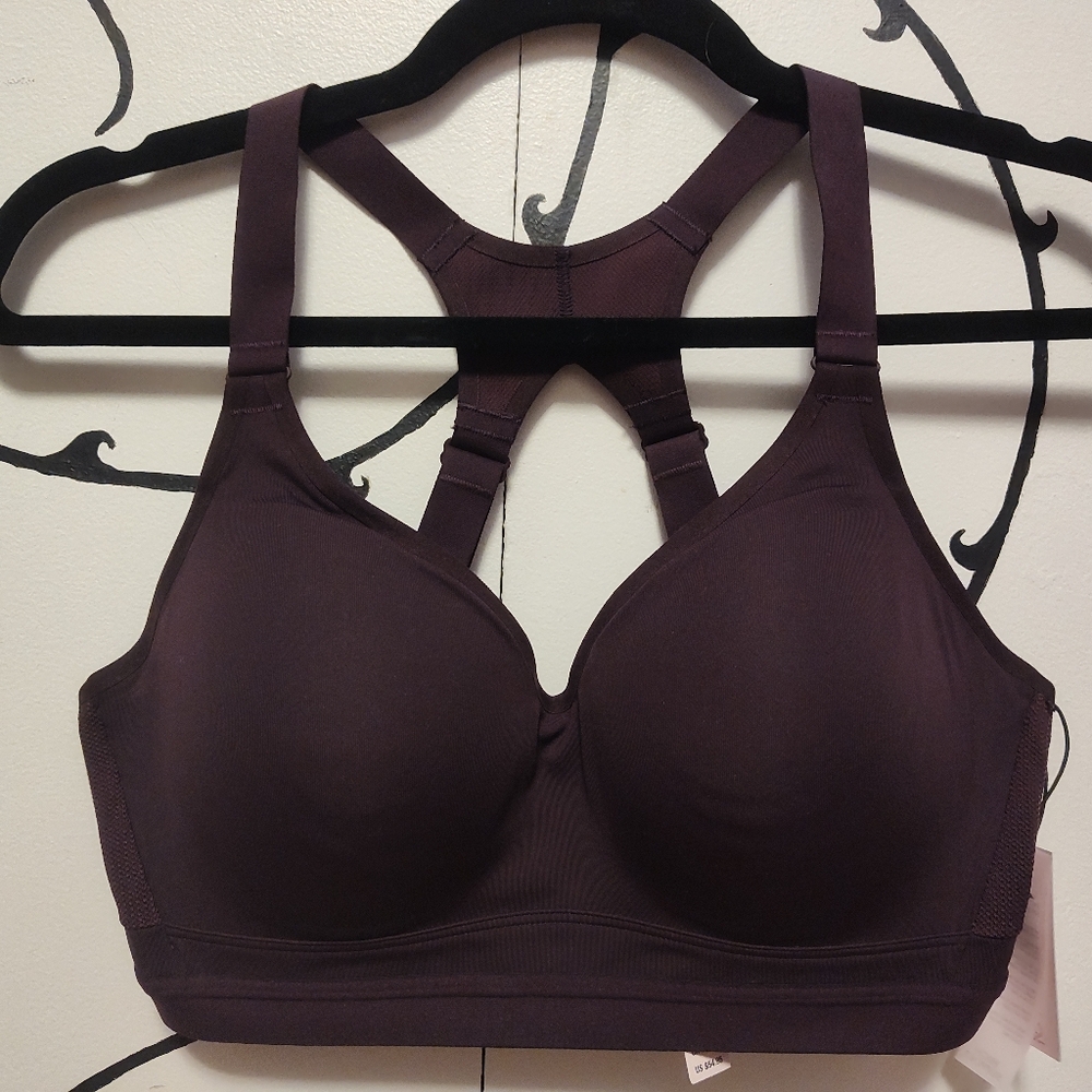 Dark Burgandy Sports Bra - High Support